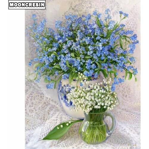 Flower 5D Diamond Embroidery Full Square Diamond Painting Babysbreath Cross Stitch Mosaic Diamond Art Of Rhinestone Home Decor