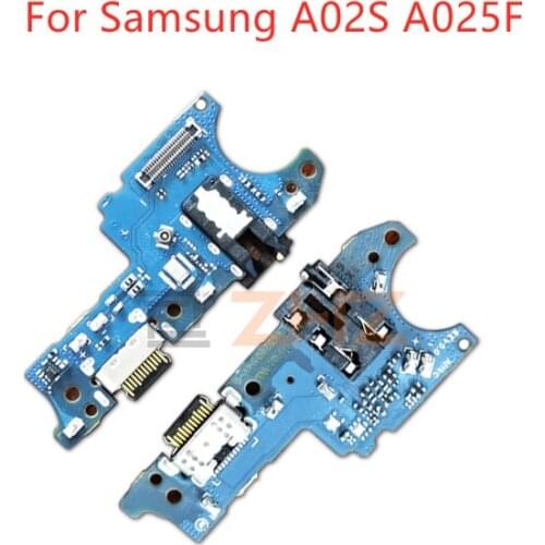 For Samsung A02S A025F USB Charger Port Dock Connector PCB Board Ribbon Flex Cable + Headphone Jack Audio Earphone repair Parts