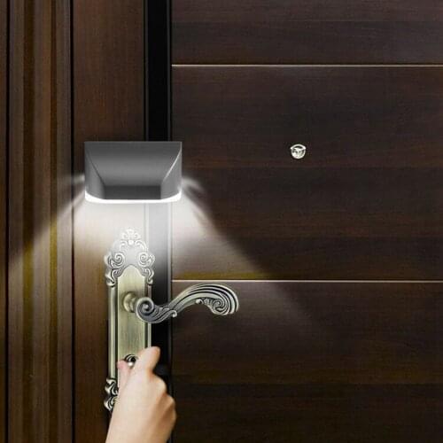 Home Keyhole Lamp Infrared PIR Wireless Motion Sensor Door Lock Light for Kitchen Hallway Stairway Warehouse Silver Night Lamp