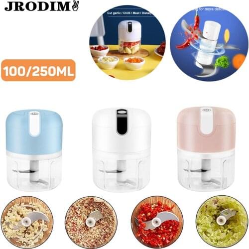 Electric Garlic Masher Chopper 100/250mL USB Charging Garlic Ginger Masher Sturdy Durable Mini Garlics Crusher Kitchen Tools