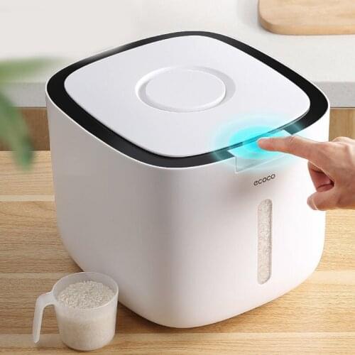 Sealed and Compartmentalized Rice Bucket 20 Kg Rice Box Household Moisture-proof and Insect-proof Flour and Rice Storage Tank