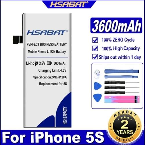 HSABAT Lithium Battery for iPhone 6S 6 7 5S for iphone 6 plus Replacement Batteries Internal Phone Bateria