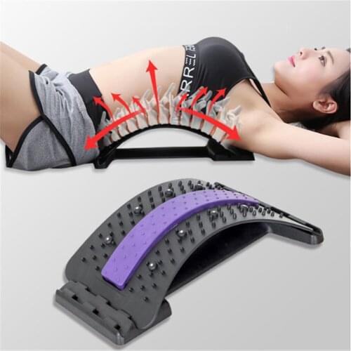 Back Massager Stretcher Equipment Magic Support Stretch Fitness Relaxation Spine Pain Lumbar Relief Back Stretcher