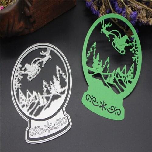 YINISE Metal Cutting Dies For Scrapbooking Stencils Christmas Ball DIY PAPER Album Cards MAKING Embossing Folder Craft Die Cuts