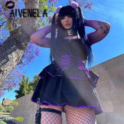 Harajuku Girls Gothic Bandage High Waist Lace-Up Skirt Lolita Mini Ball Gown Skirts женская юбка AFC1137