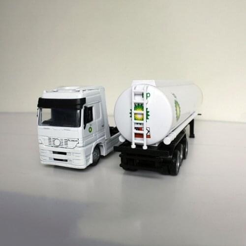 Diecast 1:43 Scale Oil Tank Transporter Van Petroleum Alloy Model Metal Adult Collection Decoration Static Display Gift