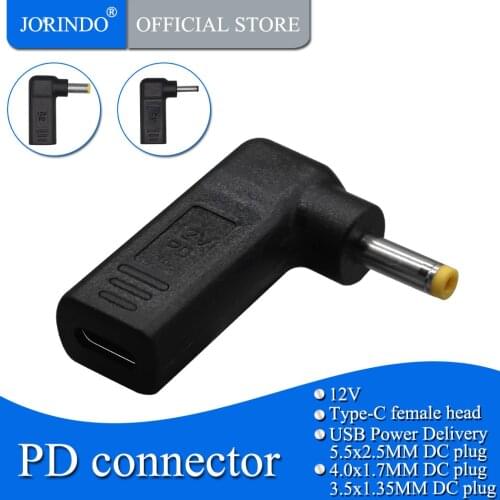 Router, tablet, Tmall wizard charging converter PD tricks 12V fast charging ,Type-C jack to 5.5*2.5/4.0*1.7/3.5*1.35 dc plug,3A