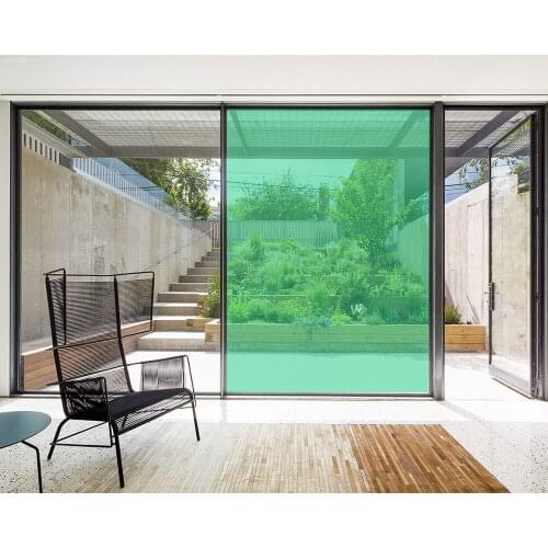 HOHOFILM 1.52x20m Green Decorative Window Film Glue tinted Adhesive House window Glass Sticker Home office glass Tint Roll