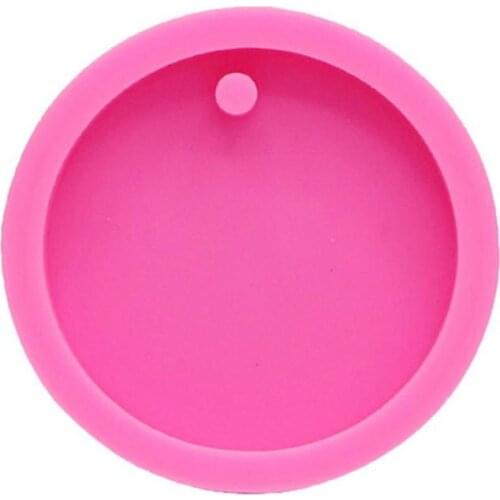 DIY baking large and small disc keychain shape aromatherapy car pendant fondant cake decoration silicone mold