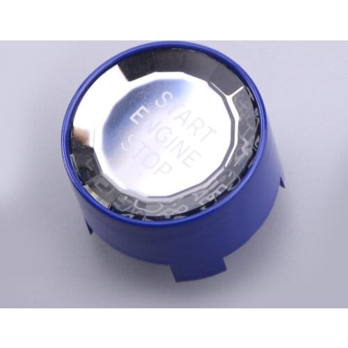 ABS Blue Engine Ignition Start Stop Switch Button Cover With STT Fit For BMW X1 X2 X3 X4 X5 X6 1 2 3 4 5 6 7
