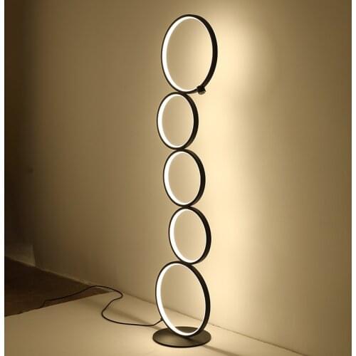 Modern Ring Touch Switch LED Floor Lights Art Interior Decoration Nordic Floor Lamp Standing Lamp for Living Room Home Lighting