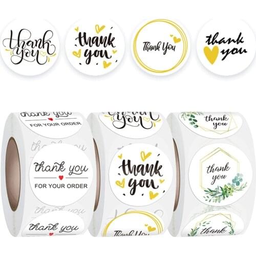 "THANK You For Your Order"Sticker For Envelope Sealing Labels Sticker Black Transparent Black Kawaii Sticker Stationery Supply