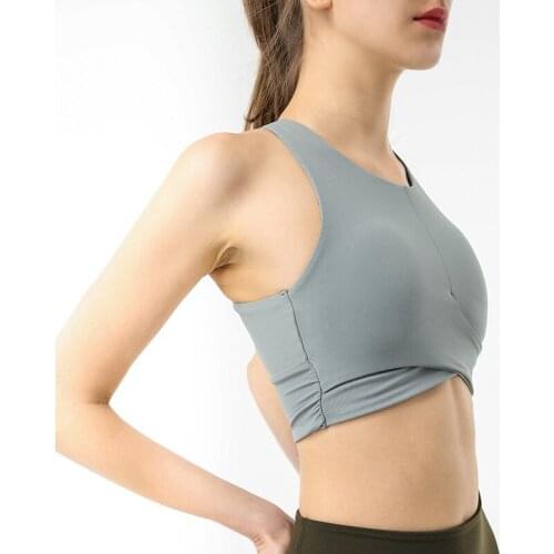 Cross Back Sports Bra Seamless Sport Bra Top Sexy Tank Top Sport Girl Push Up Underwear Fitness Gym Sport Bh Padded Workout Top