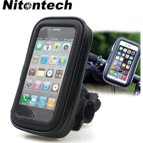 Universal Motorcycle Phone Holder Waterproof Handlebar Mount Cellphone Zipper Pocket Pouch for Harley Triumph Victory Cruiser