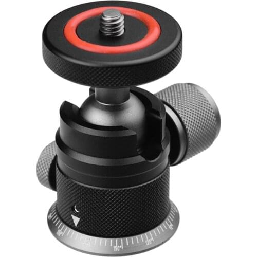 Universal Aluminum Alloy Tripod Mount Camera Ball Head 360 Rotation Mobile Phone Bracket Holder for Monopod DSLR Camera Accessor