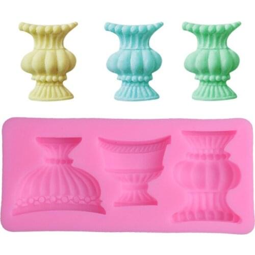 European style vase fondant silicone mold biscuit chocolate mold DIY cake decoration mold