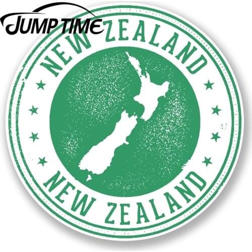 Jump Time New Zealand Vinyl Sticker Decal Luggage Travel Label Tag Map FlagWaterproof Car Decal Trunk Car Accessories
