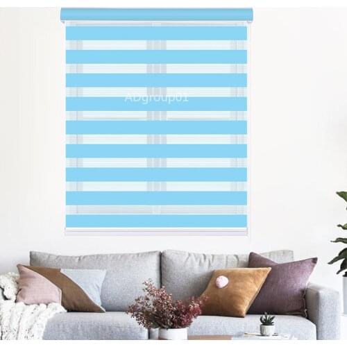Zebra Shade Blinds Horizontal Window Curtain Day and Night Blind Dual Layer Shades Easy to Install Custom Made Size