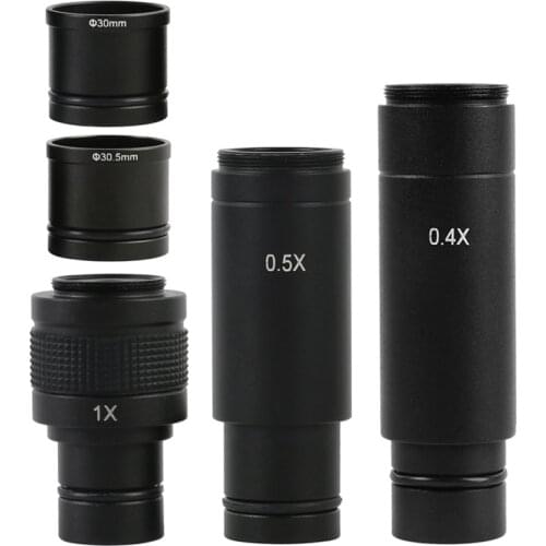 0.4X 0.5X 1X C-Mount Microscope Camera Adapter Lens 23.2mm 30mm 30.5mm Electronic Eyepiece Adapter For For Microscope CCD Camera