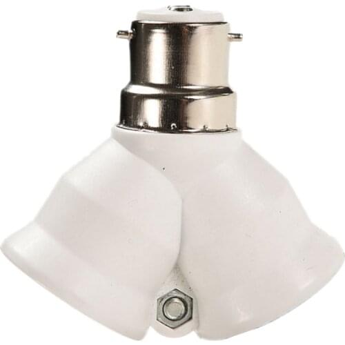 1PC B22 to DualE27 Lamp Holder Converter Socket Conversion B22 to 2E27 Light Bulb Base Wholesale High Quality
