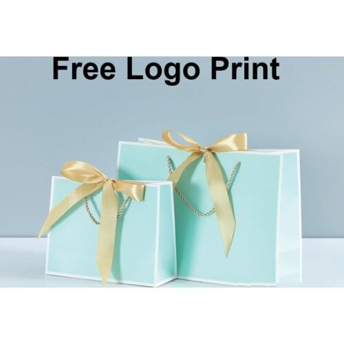 10 Pcs Custom Logo Gift Paper Packing Bag Craft Packaging Personalization business Shopping Clothes package Kraft Bags
