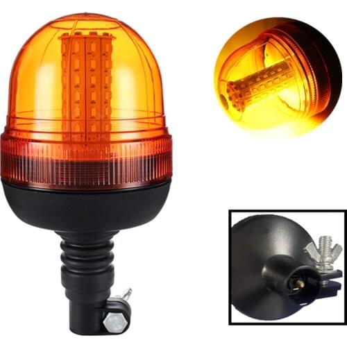 60LED 5730 Car LED Rotating Flashing Amber Beacon Warning Light 12V/24V For Tractor Truck SUV Boat
