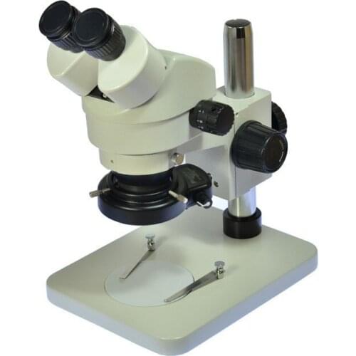 7X-45X Binocular Stereo Zoom Microscope 56 Led Light Table Pillar Stand for PCB Inspection Soldering
