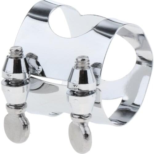 Alto Saxophone Ligature Clip Double Screws Metal Ligature Clip Fixation Adjust E-flat Alto Saxophone Ligature