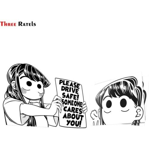 Three Ratels FC758 DRIVE SAFE KOMI SAN Car Decoration Sticker Notebook Decal