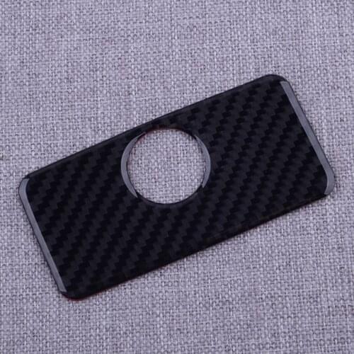 Car Black Carbon Fiber Co-Pilot Glove Storage Box Handle Cover Trim Fit For Chevrolet Camaro 2020 2019 2018 2017 2016