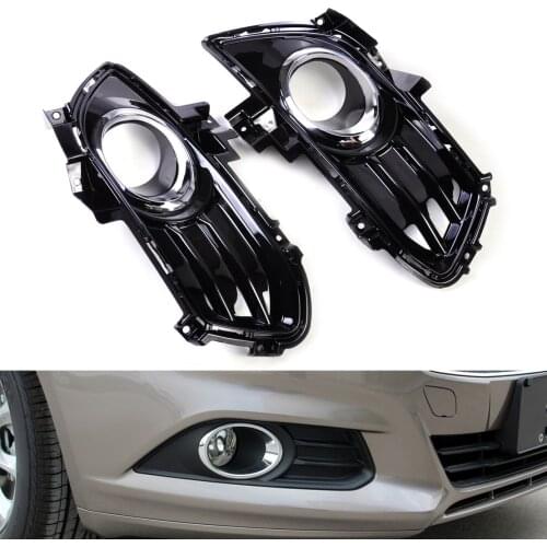 Car DS73-19952CAW SL666 Gloss Black Fog Light Lamp Grill Grille Cover Fit for Ford Fusion Mondeo 2013 2014 2015 Accessories