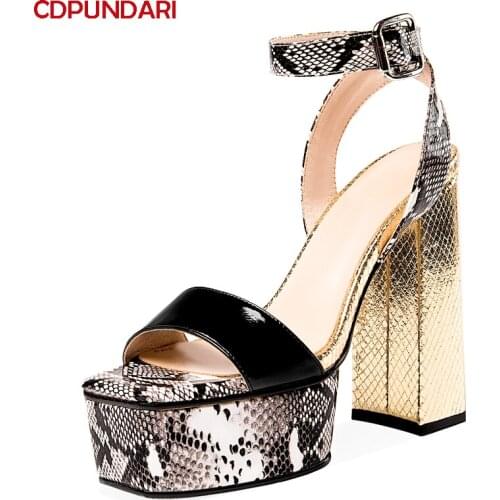Ladies Genuine Leather Super High heels Platform Sandals Women Summer Party Shoes Sandales Femmes été nouveau 2021