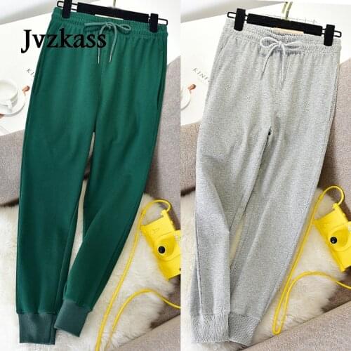 Jvzkass 2020 small feet sports pants women loose spring and autumn and summer thin section students slim casual long pants Z288