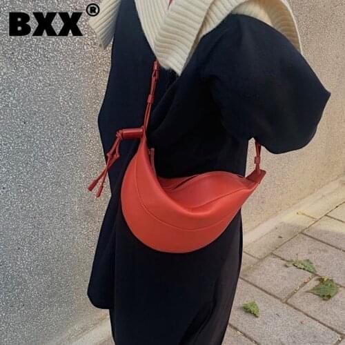 [BXX] Moon Design Luxury Brand Bags For Women 2021 Female Handbags Shoulder Ladies Winter Leather Vintage Crossbody Bag HQ431