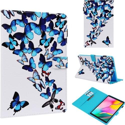 Case For Samsung Galaxy Tab A 10.1 2019 T510 T515 SM-T510 SM-T515 Cover Funda Tablet Painted Stand Shell for Samsung Tab A 10.1