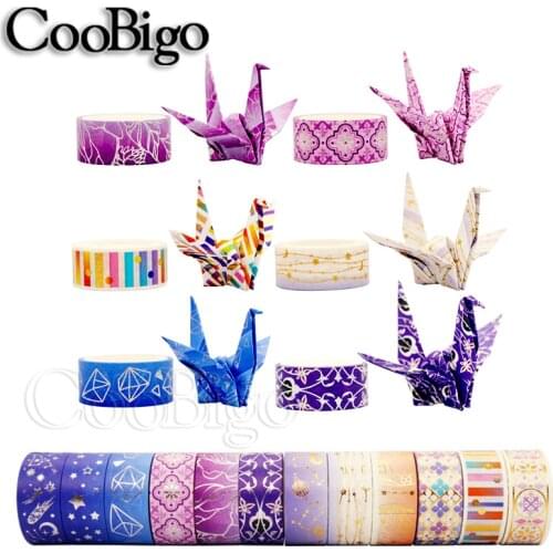 12 Rolls/Set Washi Tape Starry Night Masking Tape Decorative Adhesive Tape for Sticker Scrapbooking Bullet Journals Diary DIY