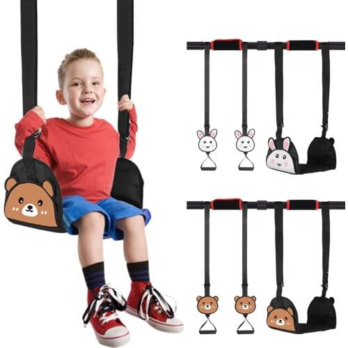 Kids Gymnastic Rings Swing Bar Ring Pull-Up Fitness Gym Indoor Climbing Stretching Traction Handle To Pull The Sports Ring