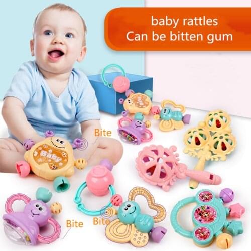 Baby Toys Hand Hold Shaking Bell Lovely Hand Shake Bell Ring Baby Rattles Toys Newborn Baby 0- 12 Months Teether Toys