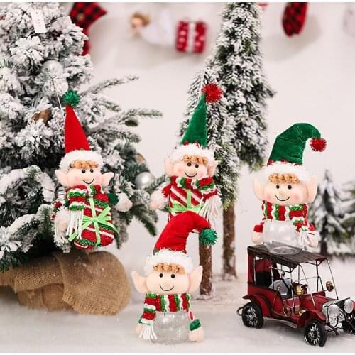 Eco-Friendly Unique Kids Snacks Gift Cans Festive Hanging Pendant Gnome Dolls Xmas Favor Supplies