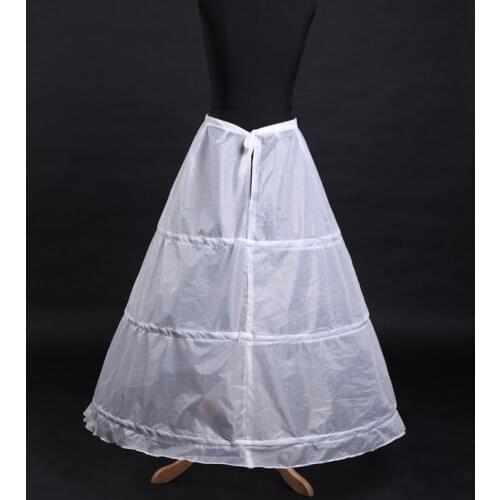 Hot Sell 3 Hoops Petticoat Crinoline Slip Underskirt For Wedding Dress Bridal Gown In Stock