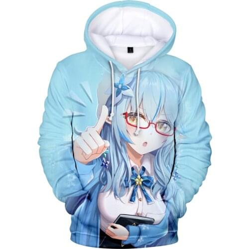 HOLOLIVE VTuber Yukihana Lamy 3D Fashion Fall Winer Suit Hoodies Sportswear Hooded Youthful Kawaii Japan Women/Men The hooded
