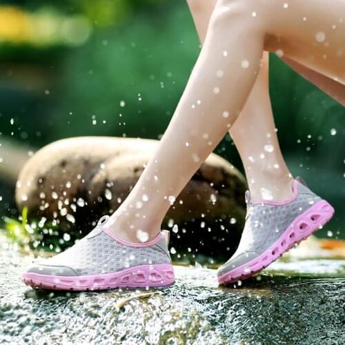 TANTU Womens Sneakers Lightweight Outdoor Wading Shoes Fast Drainage Summer Water Shoes Non-slip Beach Shoes Swimming Shoes