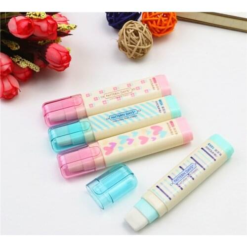 Built in 3 layer eraser Cute Student pencil Erasers and easy to wipe clean for kid drawing 2PCS/lot