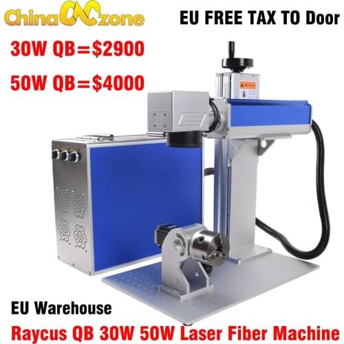 30W Raycus QB Fiber Laser Marking Engraving for Metal CNC Machine Marking Fiber with Rotary 1064 nm Galvo F-theta EU/RU NO TAX