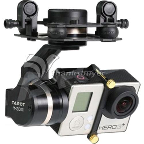 Upgraded Tarot TL3T01 3-Axis Brushless Gimbal PTZ for Camera GOPRO 4 3+ Gopro3 FPV Photography