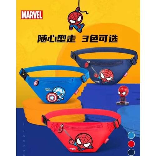 Disney Marvel Chest Bag For Boy Waist Packs Spider Man Captain America Outdoor Pocket Wallet Large Capacity Super Light Mochila