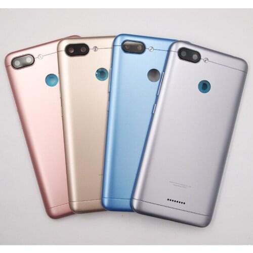 BaanSam New Battery Door Back Cover Housing Case For Xiaomi Redmi 6 With Camera Lens+Power Volume Buttons