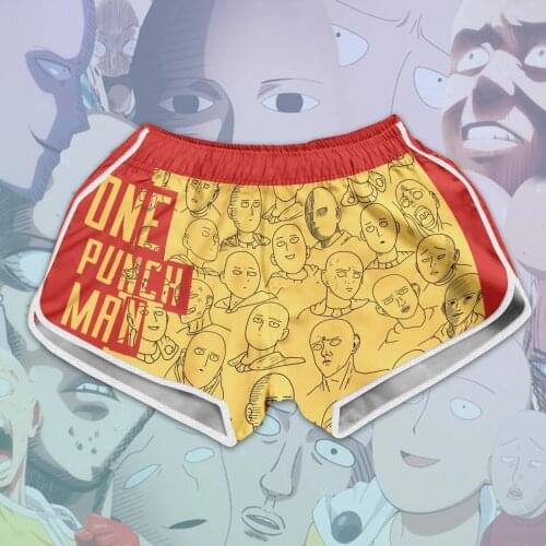 New Anime ONE PUNCH MAN Saitama Cosplay Costumes Sweatpants Teens Beach Shorts Swimming Pants Swimsuit Sportswear