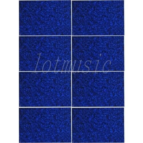 Pickguard Material-8PCS Guitar Bass Body Project Blue Pearloid 3ply