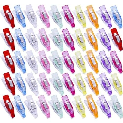 Plastic Garment Clips Multicolor Fabric Clothing Clamps Patchwork Hemming Sewing Tools Sewing Accessories 50pcs/lot
